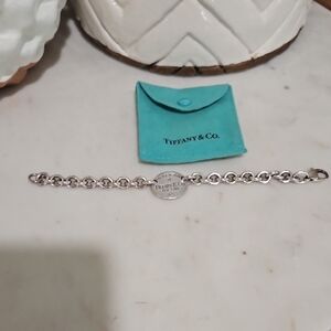 Tiffany & Co. Silver Linked Bracelet with Medallion